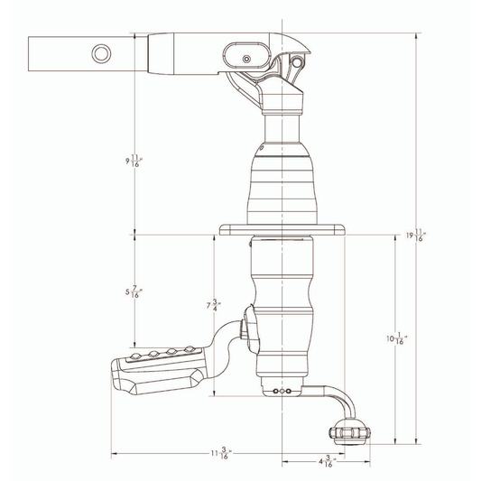 TACO Marine Grand Slam  Mount for 1-1/2" Outriggers - GS-390BHC