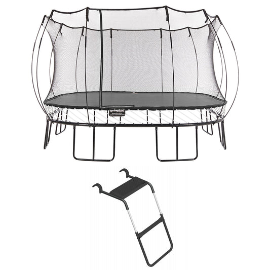 Springfree Trampoline Kids Square 13 Ft Trampoline & FlexrStep V2 Safety Ladder - 299875