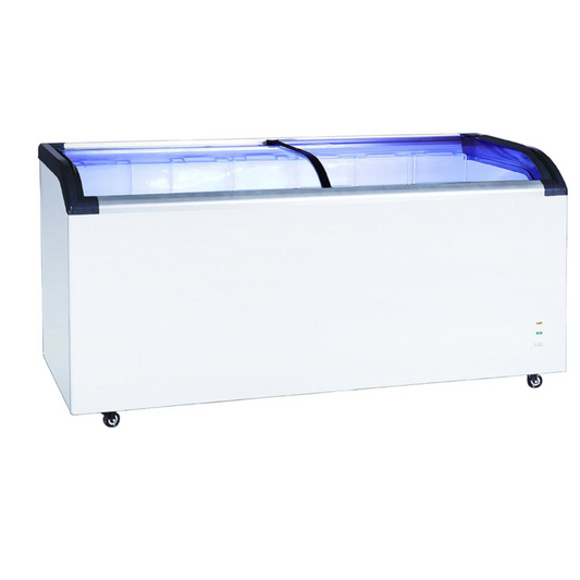 Adcraft BDCF-12-CG Black Diamond Sliding Glass Door Chest Freezer 12.5 Cu. Ft. - BDCF-12-CG