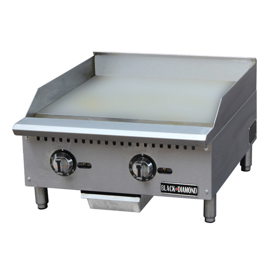 Adcraft  Black Diamond Thermostatic Gas Griddle 24"W - BDCTG-24T