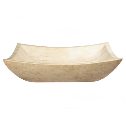 Eden Bath Deep Zen Sink - Honed White Travertine - EB_S011WT-H