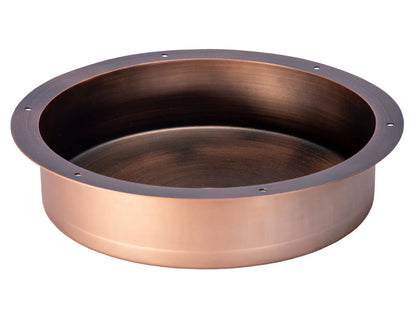 Eden Bath 15" Round Stainless Steel Undermount Bathroom Sink with Drain in Bronze - EB_SS050BZ