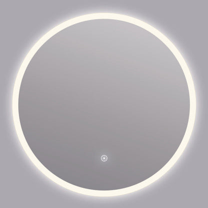 Arpella - Eva 30x30 Round Perimeter Lighted Mirror with Memory Dimmer and Defogger - LEDRD3030
