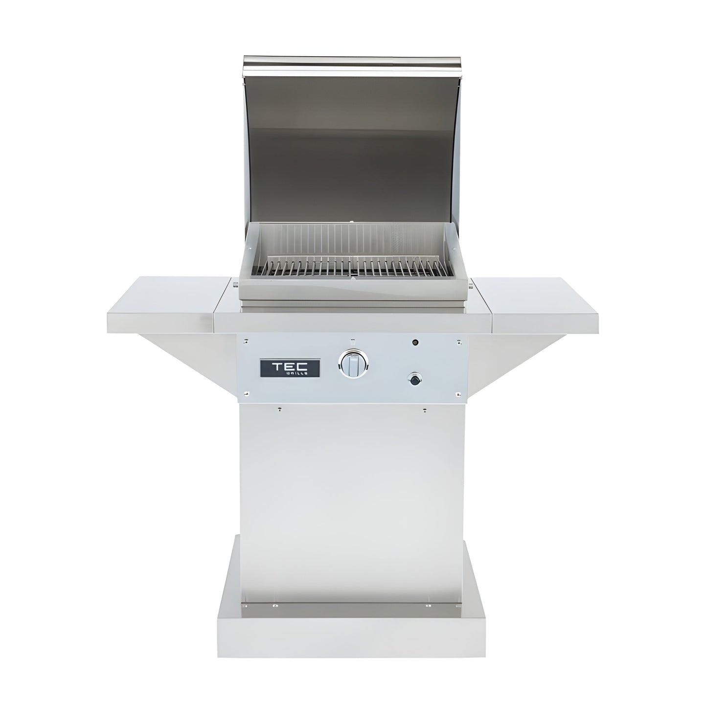 TEC Grills 26" Sterling Patio On Stainless Pedestal With Side Shelves (46") - STPFR1LPPED